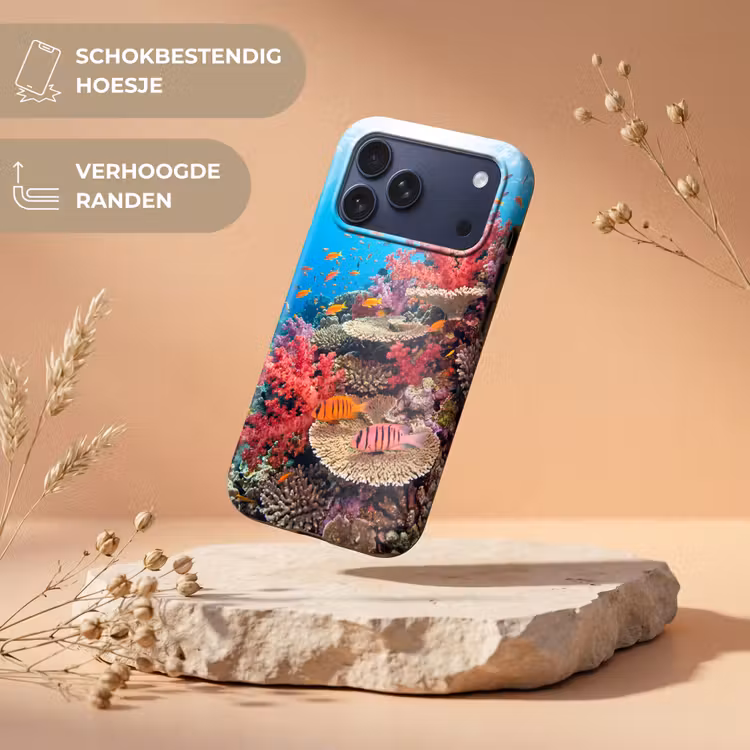 Telefoonhoesje Toughcase - Koraalrif - Vissen - Onderwater - Tropisch - Rood — 5