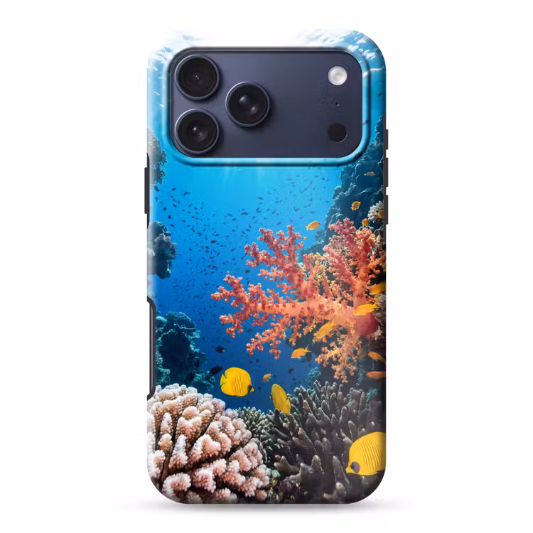 Telefoonhoesje Toughcase - Zee - Koraalrif - Natuur - Levendig - Blauw — 1