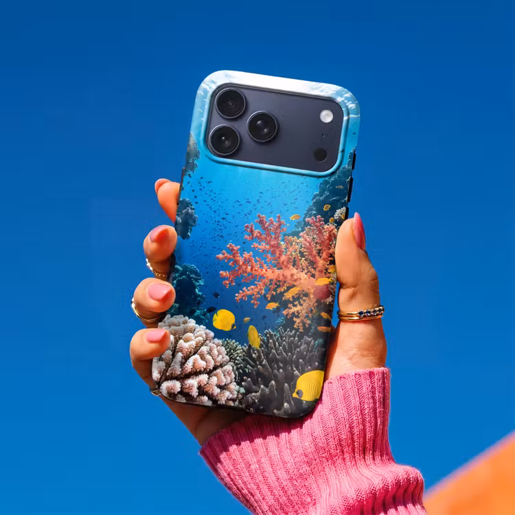 Telefoonhoesje Toughcase - Zee - Koraalrif - Natuur - Levendig - Blauw — 2