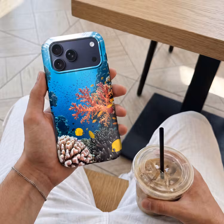 Telefoonhoesje Toughcase - Zee - Koraalrif - Natuur - Levendig - Blauw — 4