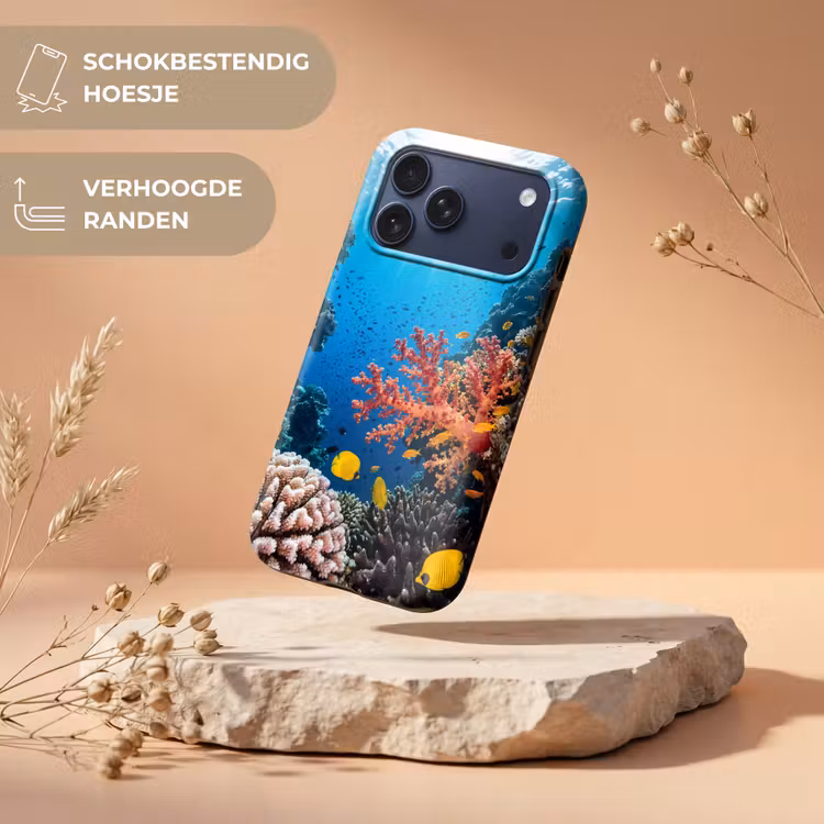 Telefoonhoesje Toughcase - Zee - Koraalrif - Natuur - Levendig - Blauw — 5