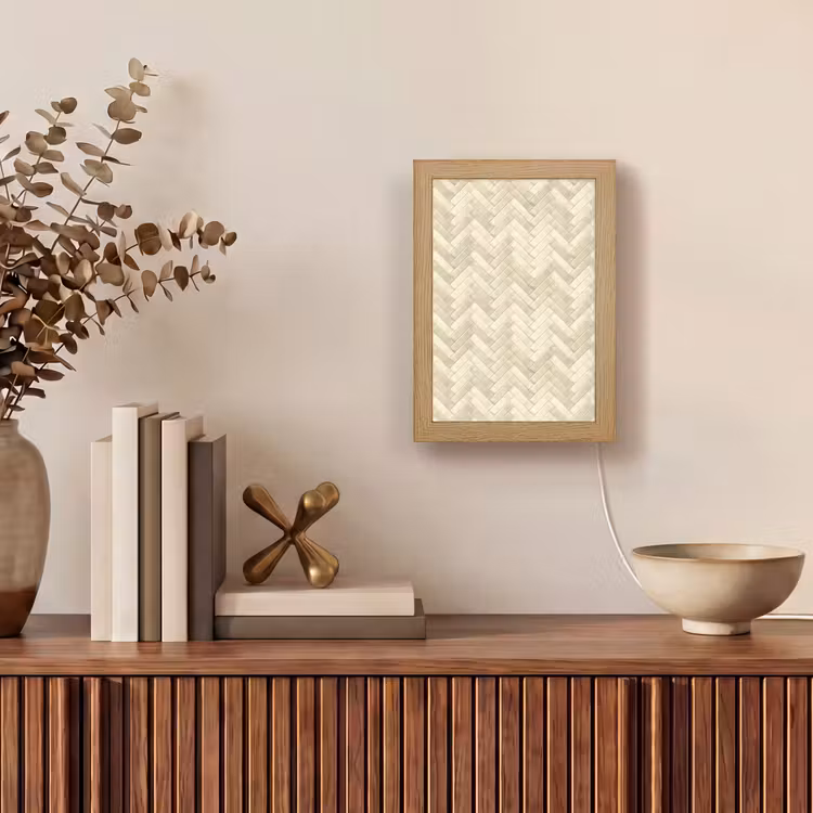 Gepersonaliseerde lightbox - Visgraat - Wandtegel - Licht Beige — 4