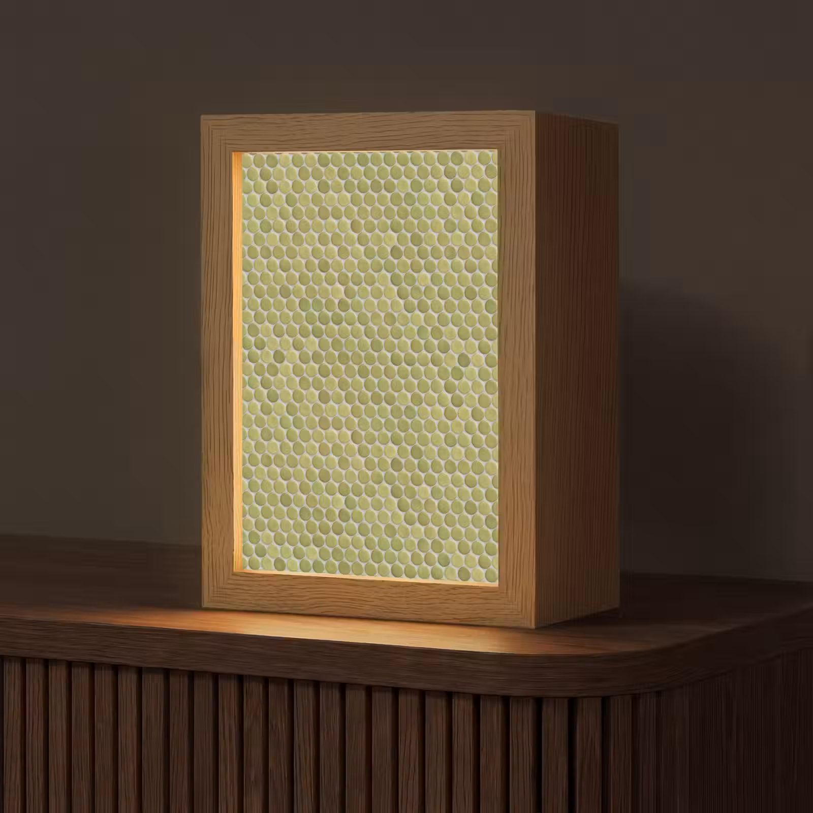Gepersonaliseerde lightbox - Penny - Mozaïek - Olijfgroen — 1