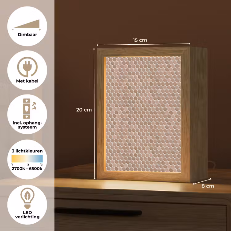 Gepersonaliseerde lightbox - Penny - Mozaïek - Oudroze - Terracotta — 7