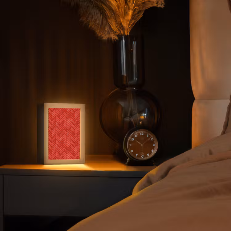 Gepersonaliseerde lightbox - Visgraat - Tegel - Rood — 2