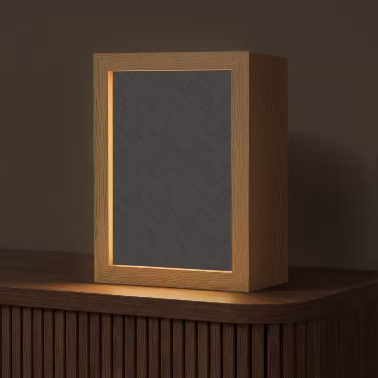 Gepersonaliseerde lightbox - Visgraat - Wandtegel - Mat - Zwart — 1