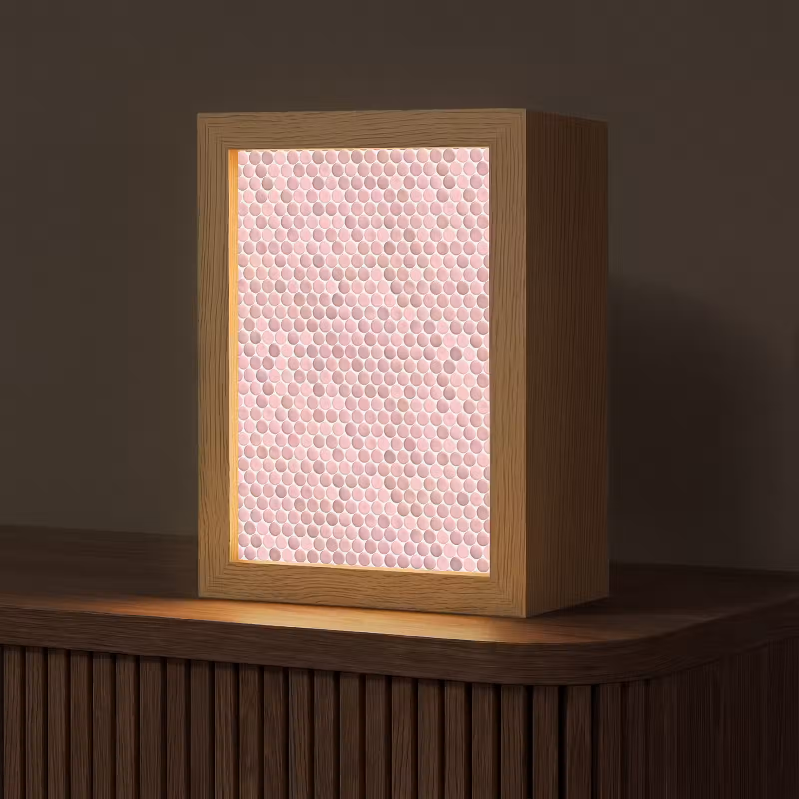Gepersonaliseerde lightbox - Penny - Mozaïek - Lichtroze — 1