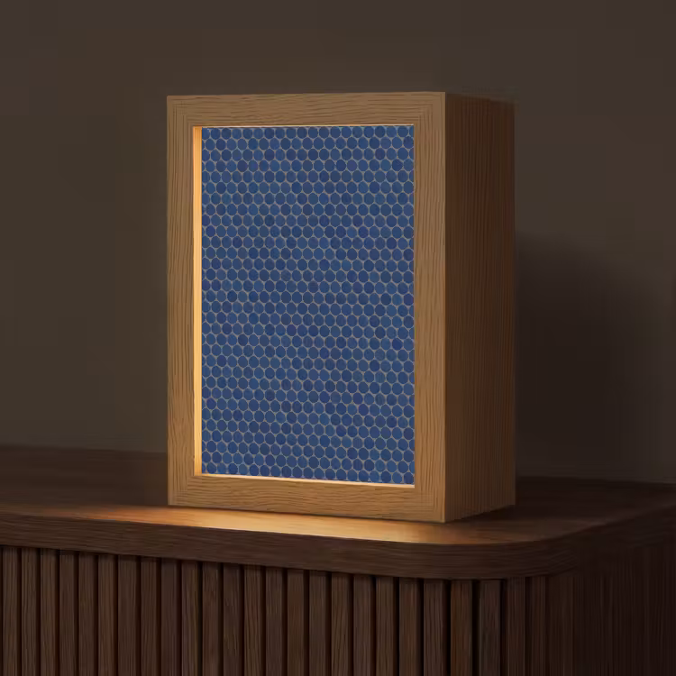 Gepersonaliseerde lightbox - Penny - Mozaïek - Donkerblauw — 1