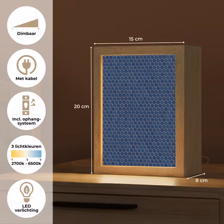 Gepersonaliseerde lightbox - Penny - Mozaïek - Donkerblauw — 7