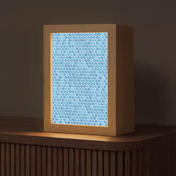 Gepersonaliseerde lightbox - Penny - Mozaïek - Lichtblauw — 1