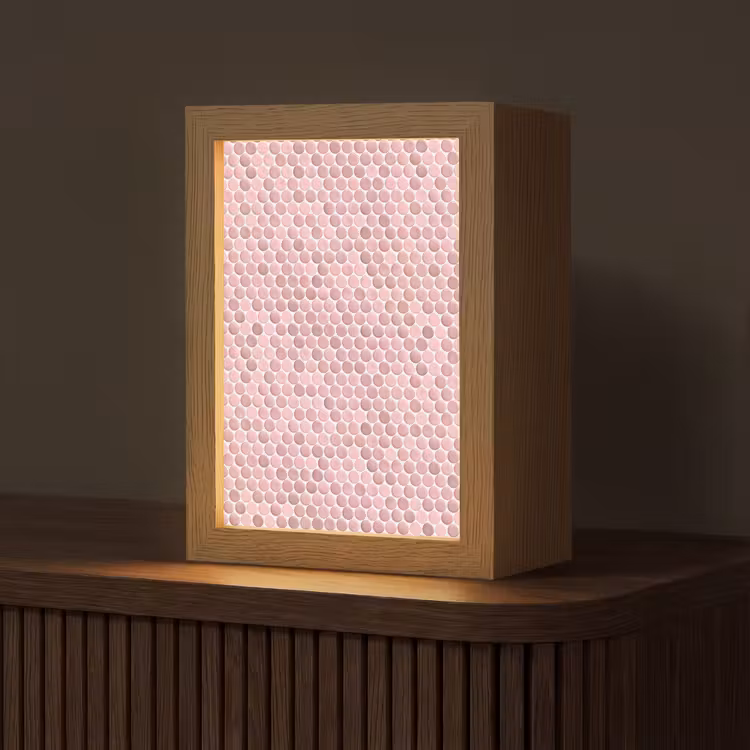 Gepersonaliseerde lightbox - Penny - Mozaïek - Lichtroze — 1