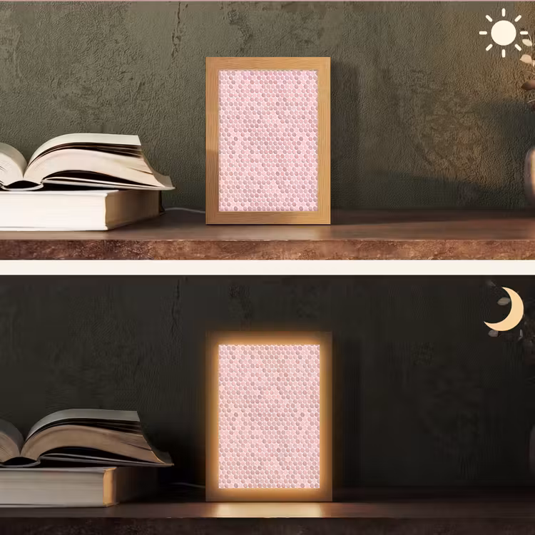 Gepersonaliseerde lightbox - Penny - Mozaïek - Lichtroze — 5