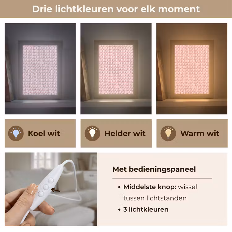 Gepersonaliseerde lightbox - Penny - Mozaïek - Lichtroze — 6