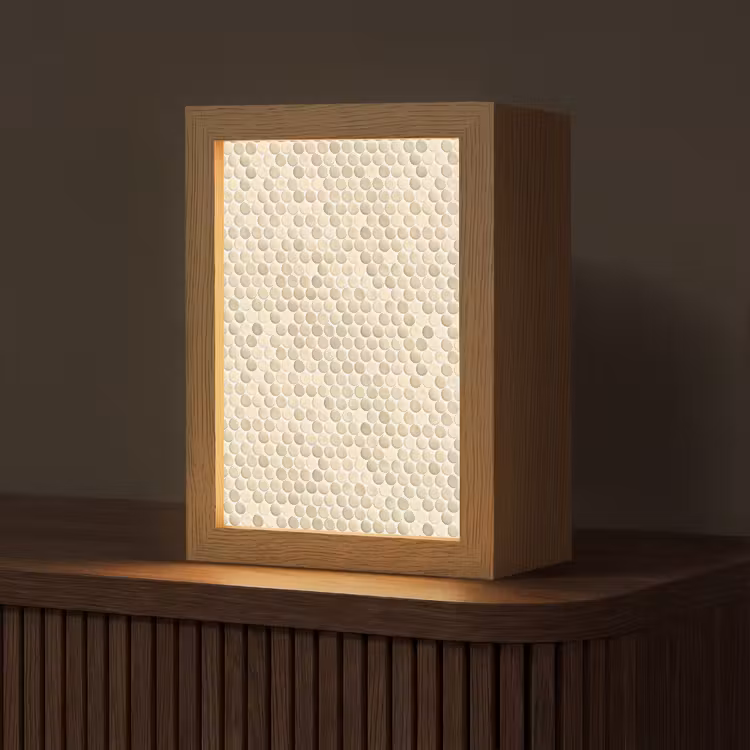 Gepersonaliseerde lightbox - Penny - Mozaïek - Zand — 1