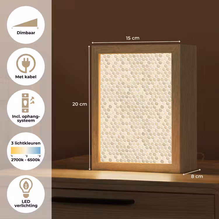 Gepersonaliseerde lightbox - Penny - Mozaïek - Zand — 7