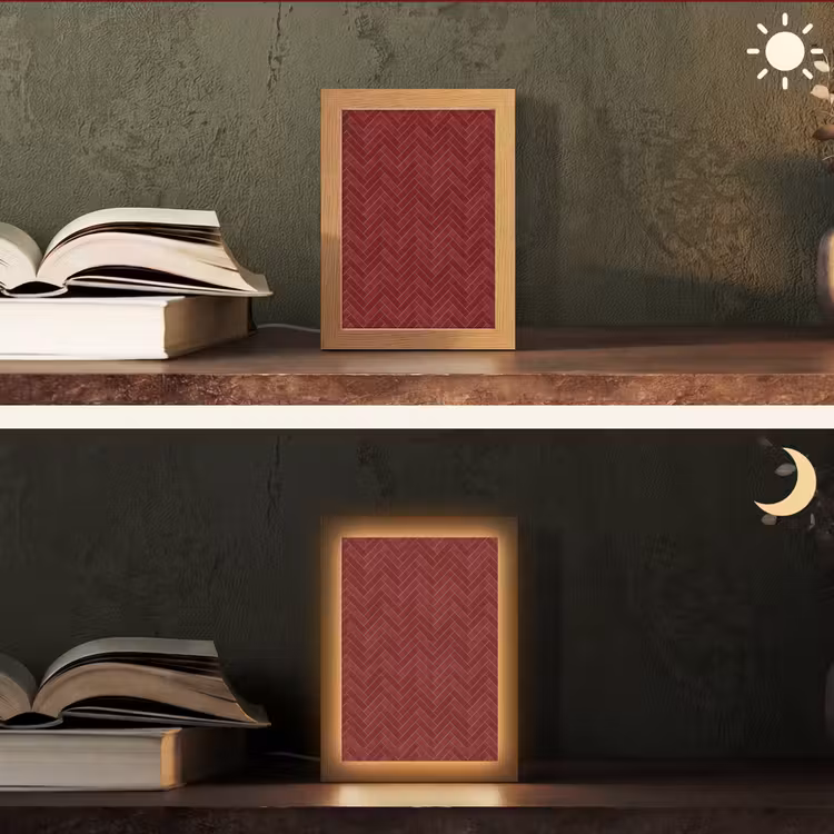 Gepersonaliseerde lightbox - Visgraat - Wandtegel - Bordeaux - Rood — 5