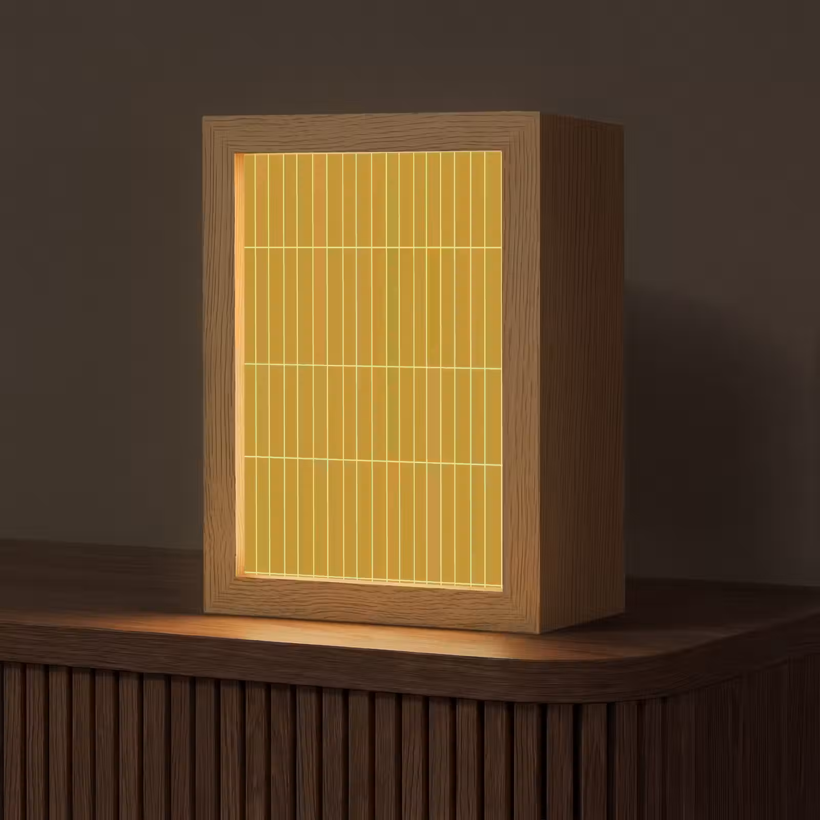 Gepersonaliseerde lightbox - Tegels - Verticaal - Mosterdgeel — 1
