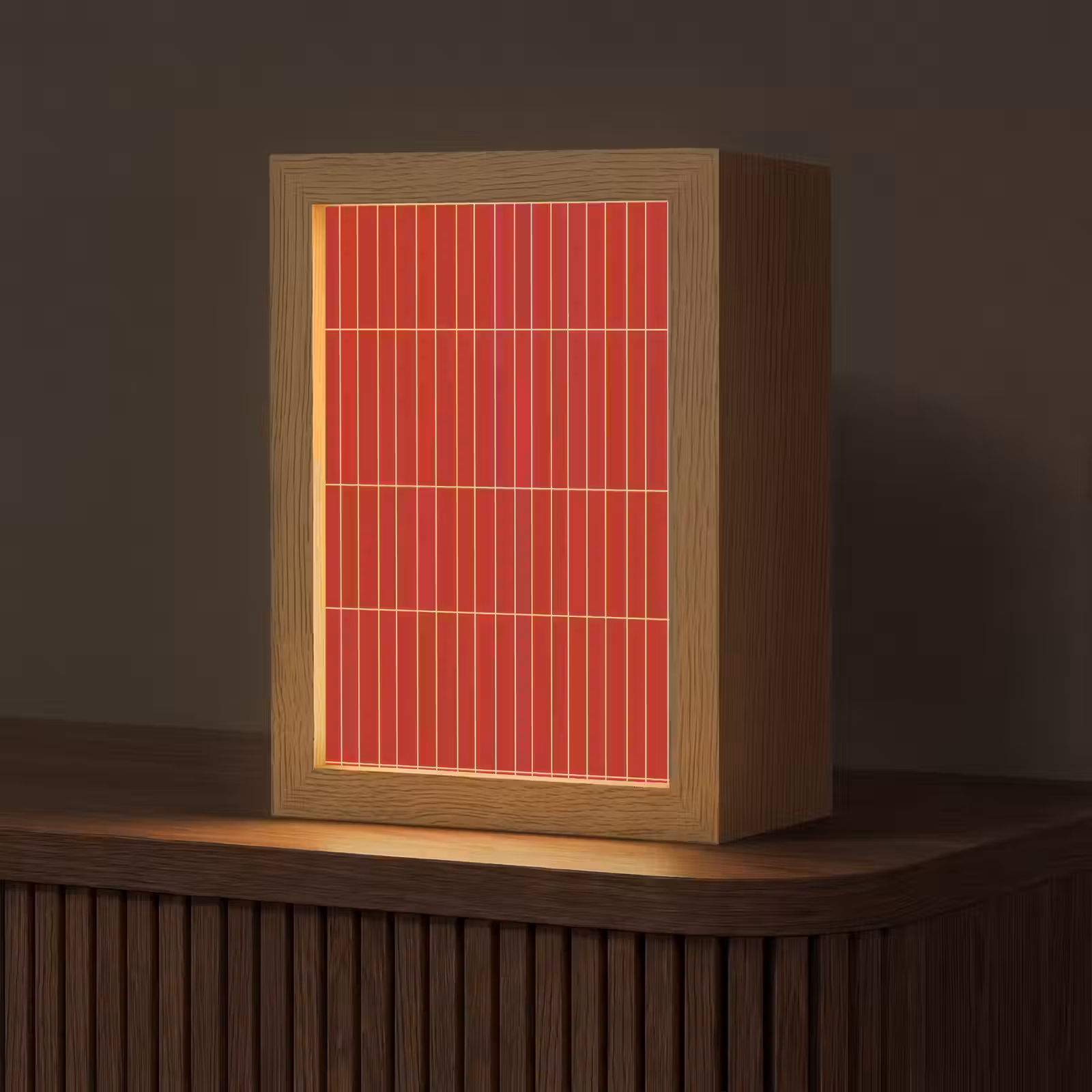 Gepersonaliseerde lightbox - Verticaal - Wandtegel - Helderrood — 1