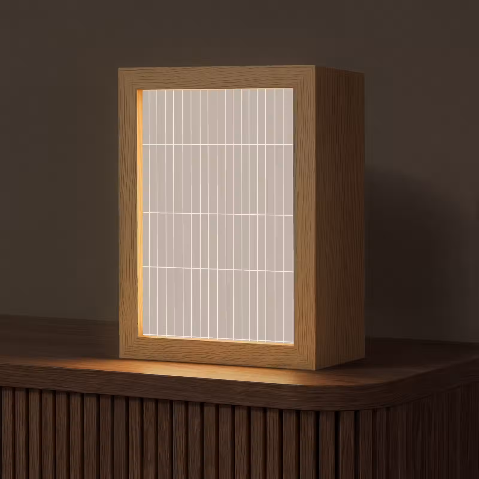 Gepersonaliseerde lightbox - Verticaal - Wandtegel - Licht Beige — 1