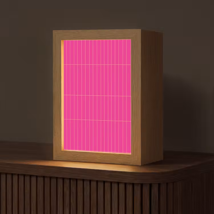 Gepersonaliseerde lightbox - Patroon - Tegel - Magenta - Roze — 1