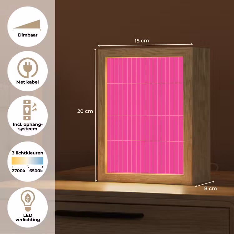 Gepersonaliseerde lightbox - Patroon - Tegel - Magenta - Roze — 7