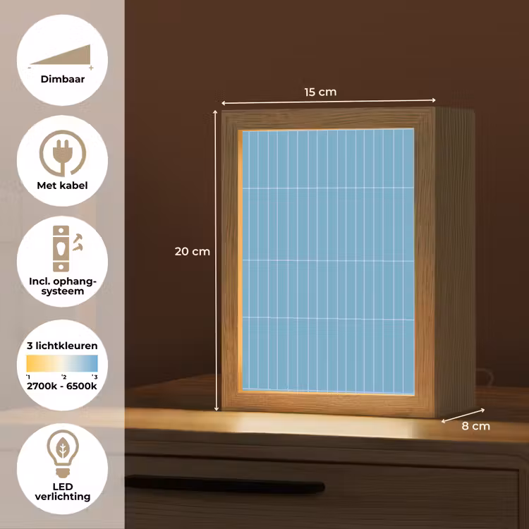 Gepersonaliseerde lightbox - Tegel - Langwerpig - Patroon - Blauw — 7
