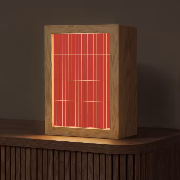 Gepersonaliseerde lightbox - Verticaal - Wandtegel - Helderrood — 1