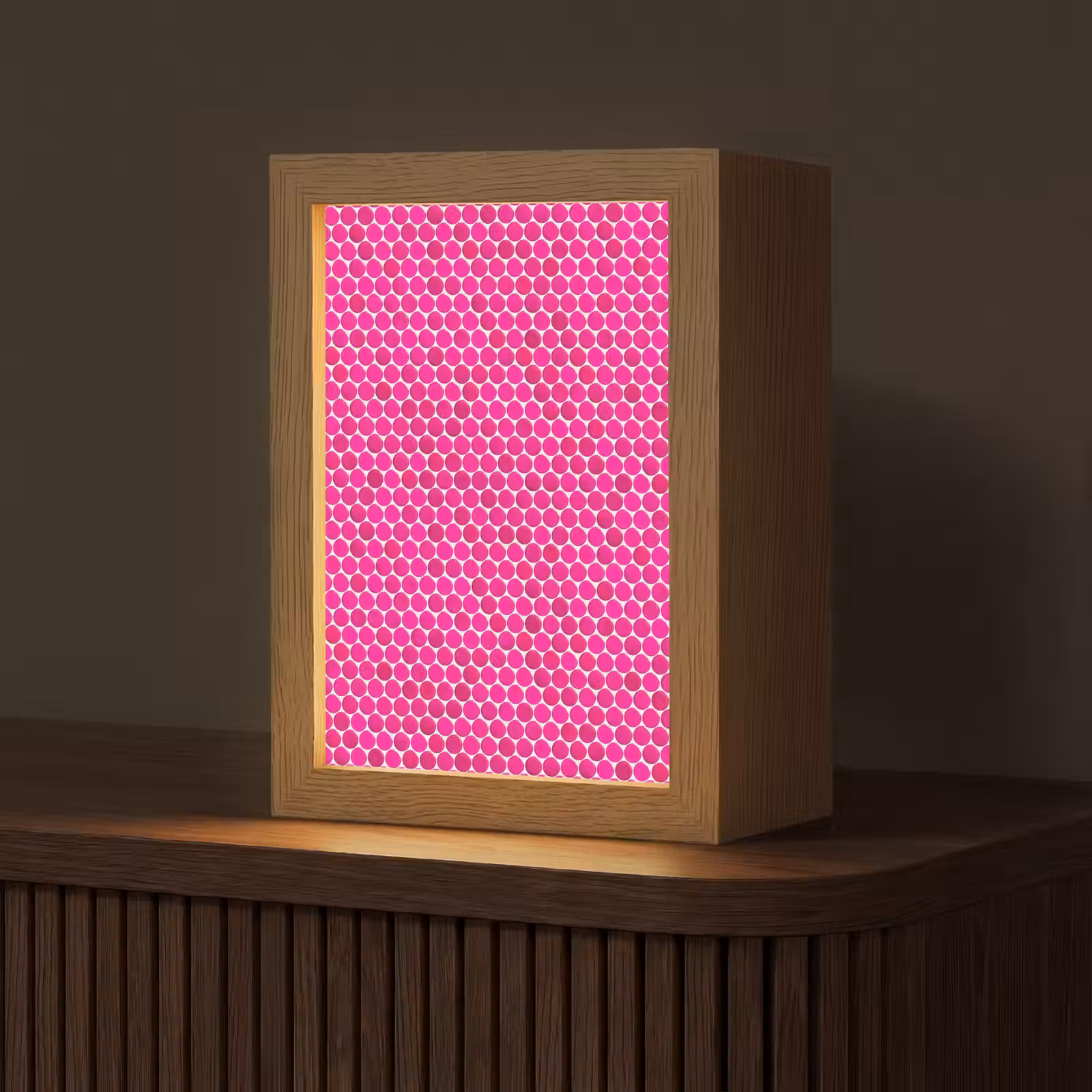 Gepersonaliseerde lightbox - Penny - Mozaïek - Felroze — 1