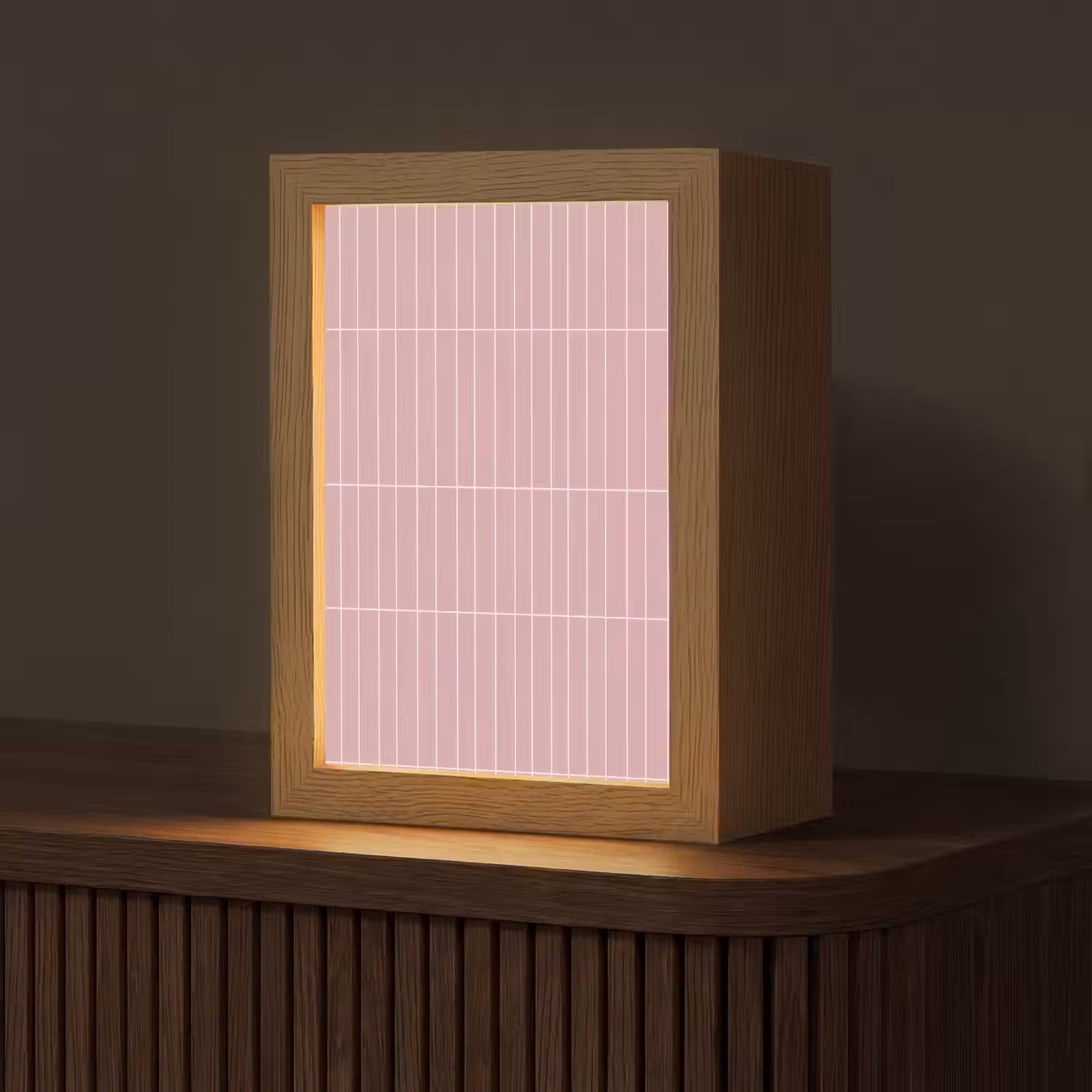 Gepersonaliseerde lightbox - Verticaal - Wandtegel - Lichtroze — 1