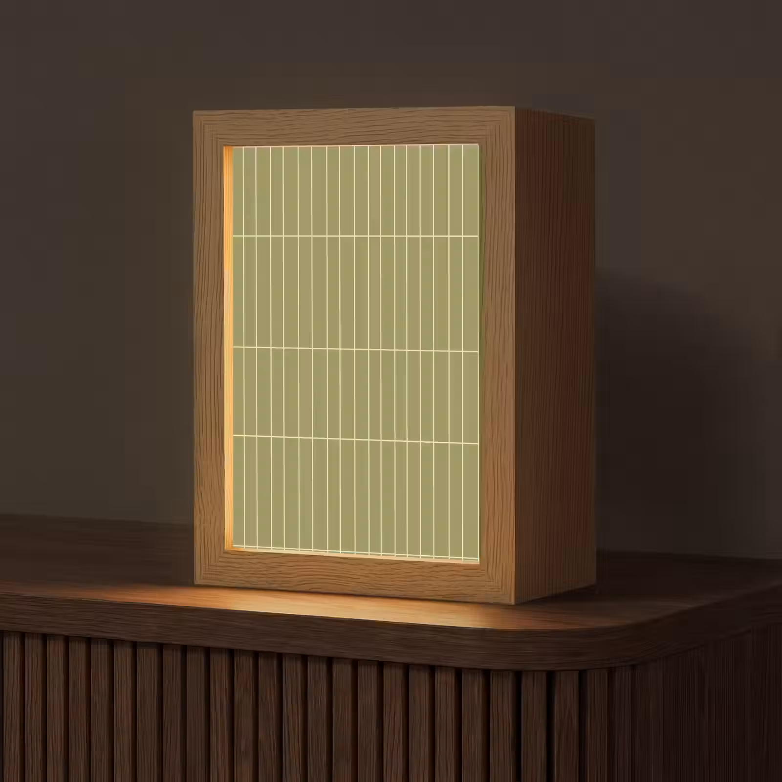 Gepersonaliseerde lightbox - Verticaal - Wandtegel - Olijfgroen — 1