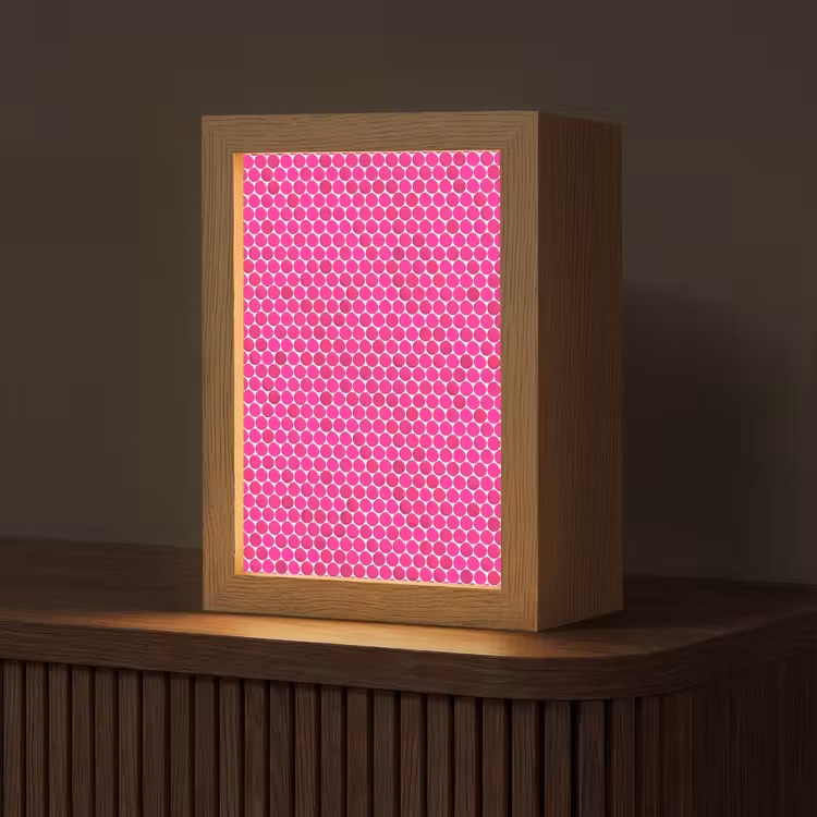Gepersonaliseerde lightbox - Penny - Mozaïek - Felroze — 1