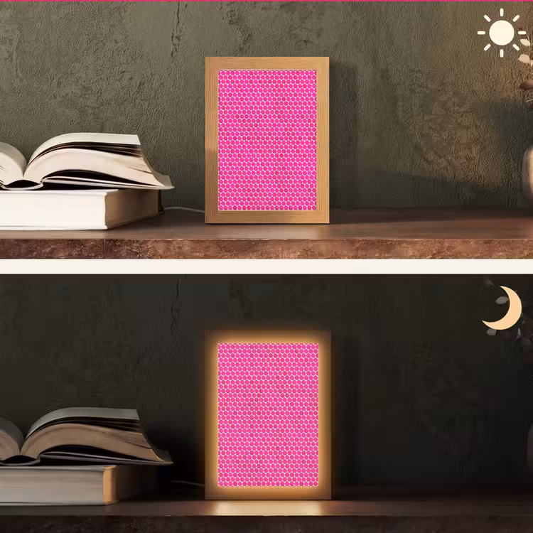 Gepersonaliseerde lightbox - Penny - Mozaïek - Felroze — 5