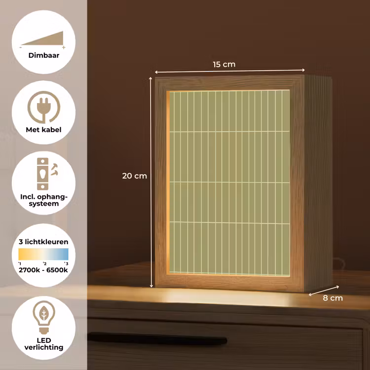 Gepersonaliseerde lightbox - Verticaal - Wandtegel - Olijfgroen — 7