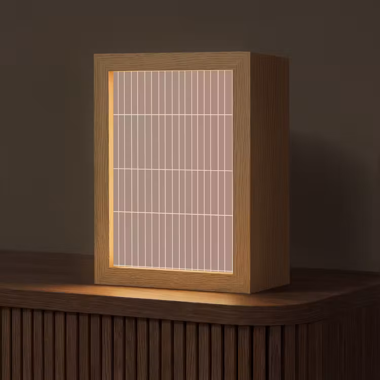Gepersonaliseerde lightbox - Verticaal - Wandtegel - Terracotta — 1