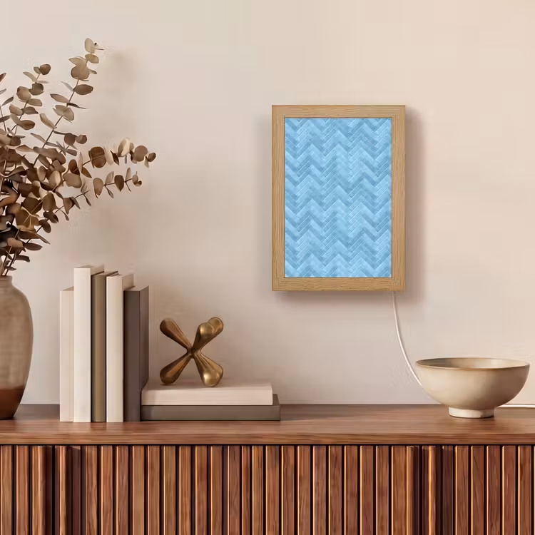 Gepersonaliseerde lightbox - Visgraat - Wandtegel - Lichtblauw — 4