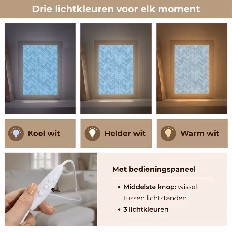 Gepersonaliseerde lightbox - Visgraat - Wandtegel - Lichtblauw — 6
