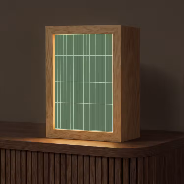 Gepersonaliseerde lightbox - Wandtegel - Verticaal - Donkergroen — 1