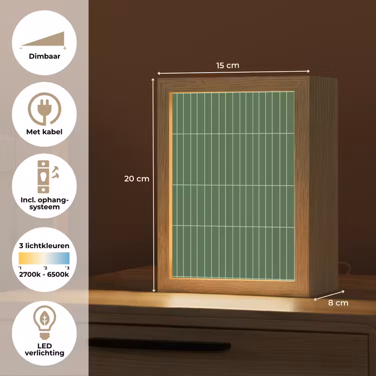 Gepersonaliseerde lightbox - Wandtegel - Verticaal - Donkergroen — 7