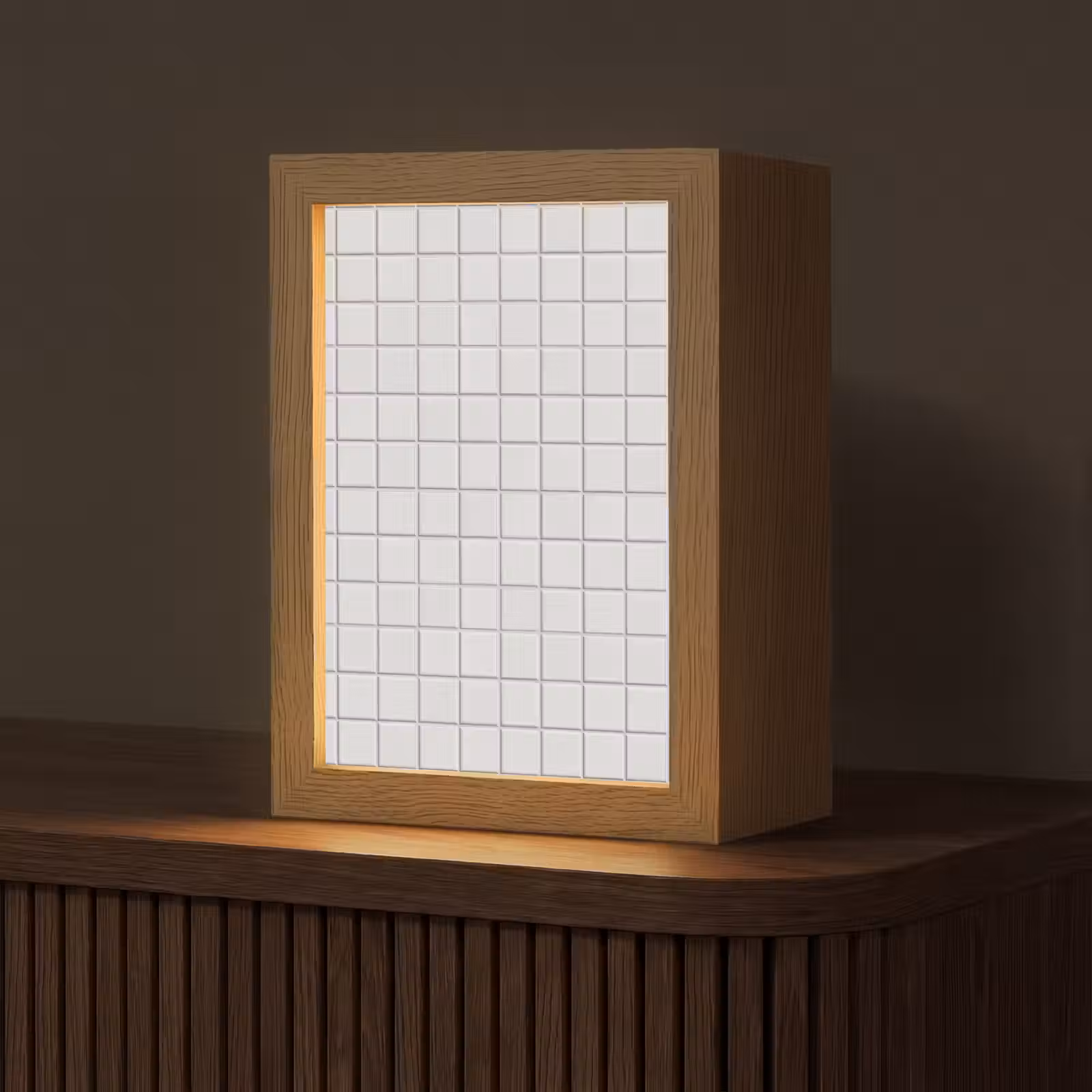 Gepersonaliseerde lightbox - Patroon - Tegels - Grijs - Wit — 1