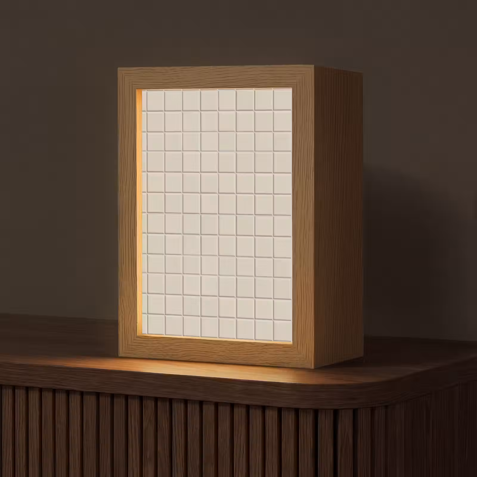 Gepersonaliseerde lightbox - Patroon - Tegels - Taupe — 1