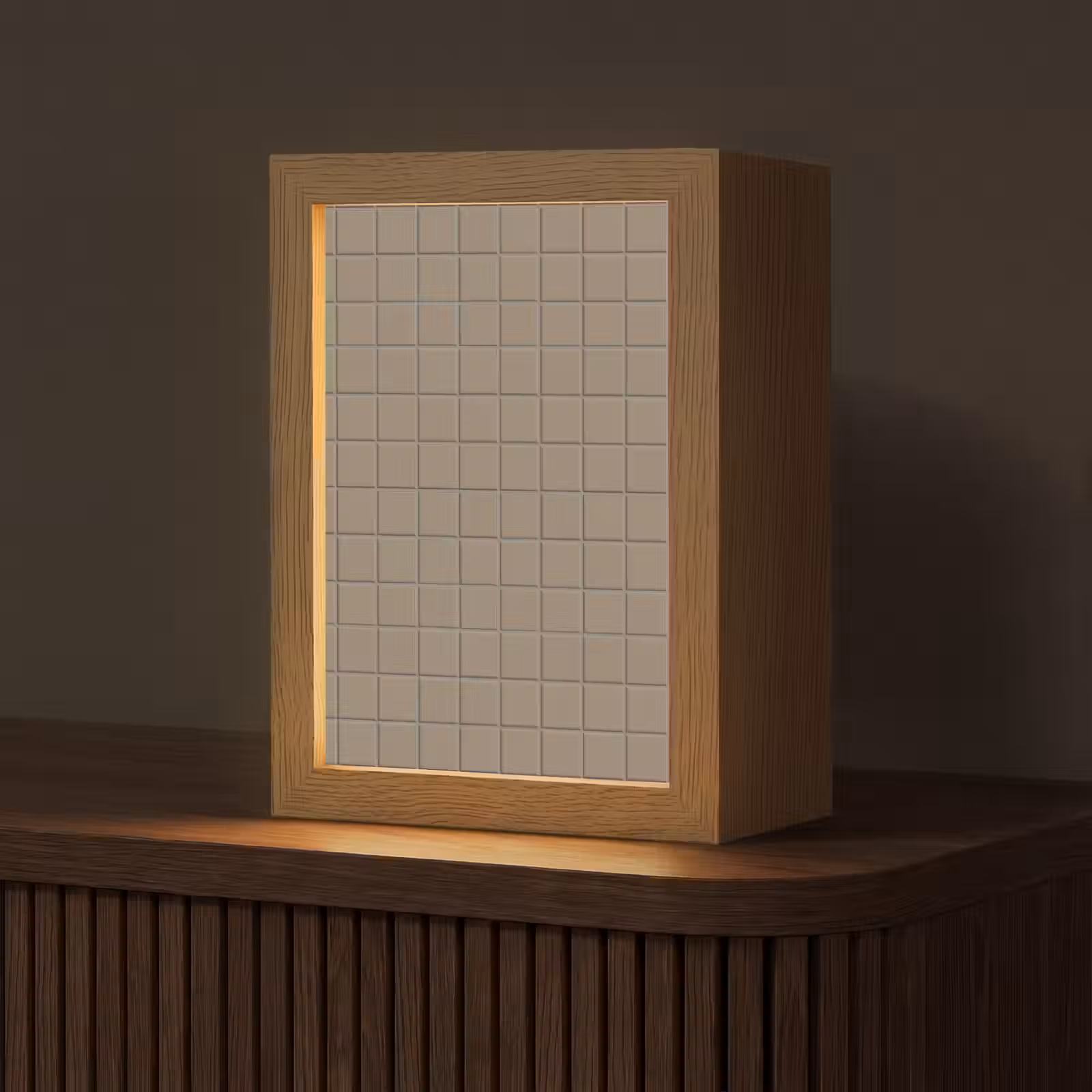 Gepersonaliseerde lightbox - Tegel - Patroon - Taupe — 1