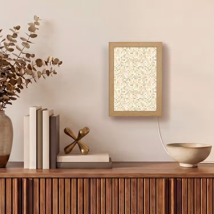 Gepersonaliseerde lightbox - Mozaïek - Patroon - Beige — 4