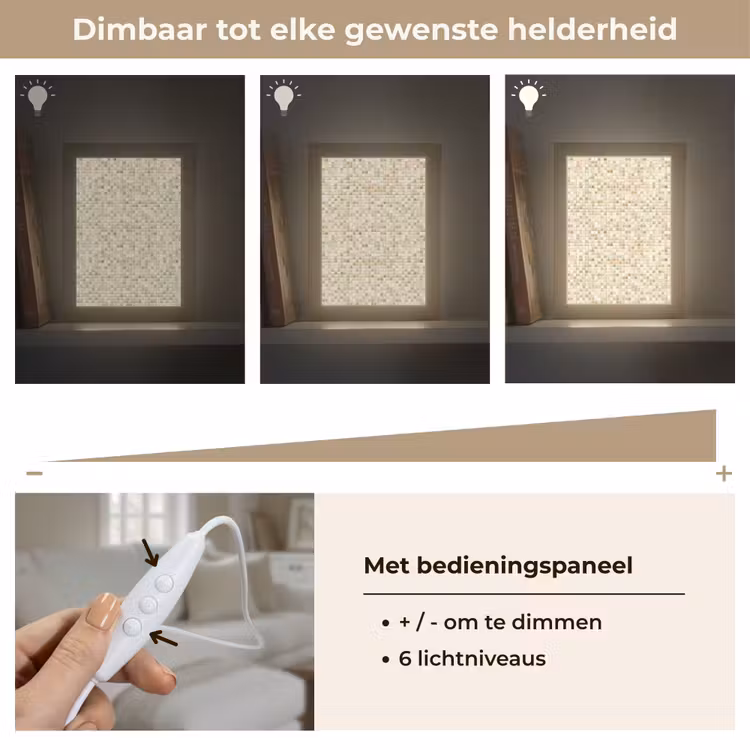 Gepersonaliseerde lightbox - Mozaïek - Patroon - Beige — 8