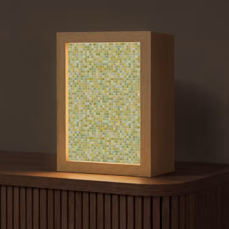 Gepersonaliseerde lightbox - Mozaïek - Patroon - Groen — 1