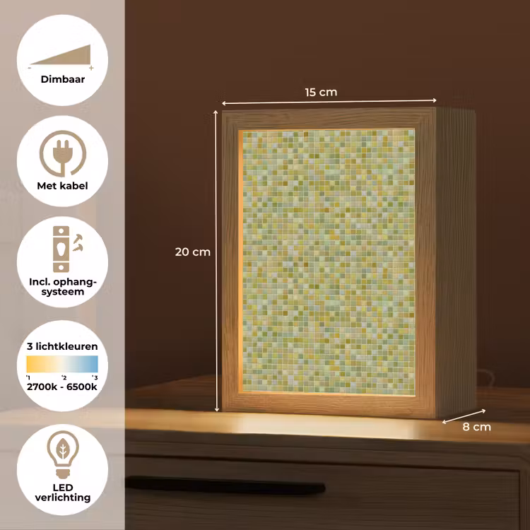 Gepersonaliseerde lightbox - Mozaïek - Patroon - Groen — 7