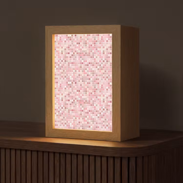 Gepersonaliseerde lightbox - Mozaïek - Patroon - Roze — 1