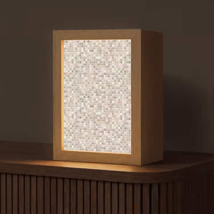 Gepersonaliseerde lightbox - Mozaïek - Patroon- Taupe — 1