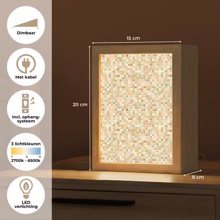 Gepersonaliseerde lightbox - Mozaïek - Patroon - Terracotta — 7