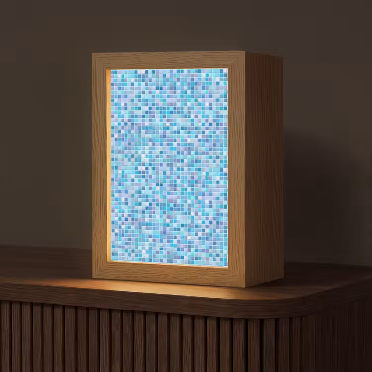 Gepersonaliseerde lightbox - Mozaïek - Patroon - Turquoise — 1