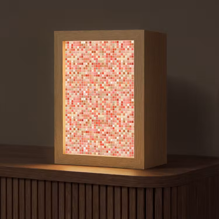 Gepersonaliseerde lightbox - Mozaïek - Tegel - Patroon - Kleurrijk — 1